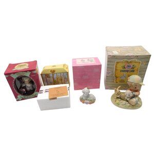 Lot of Enesco Precious Moments Lamb Ornaments Figurines First Christmas Bday